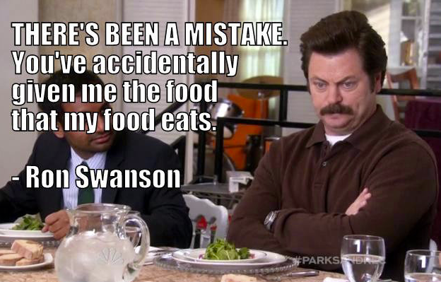 ron swanson there's been a mistake