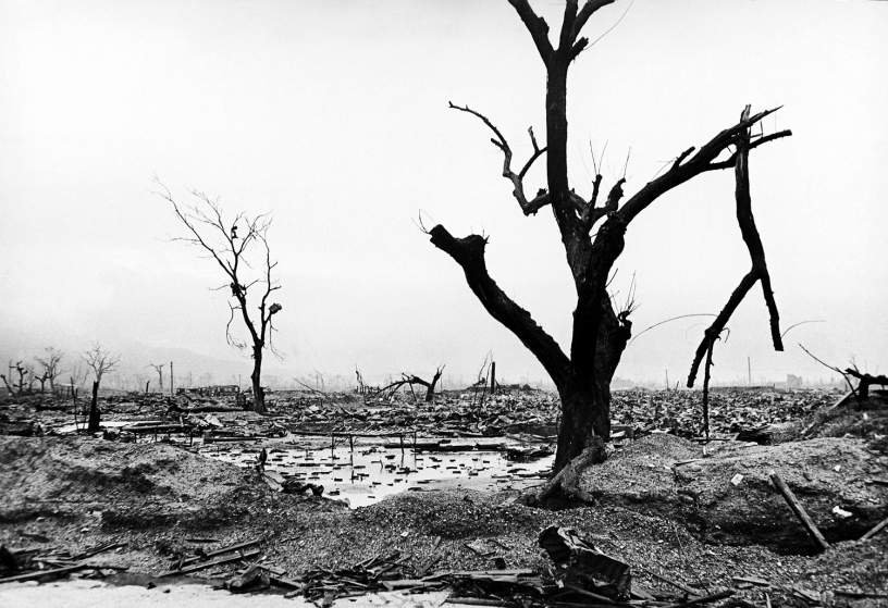Not published in LIFE. Neighborhood reduced to rubble by atomic bomb blast, Hiroshima, 1945.