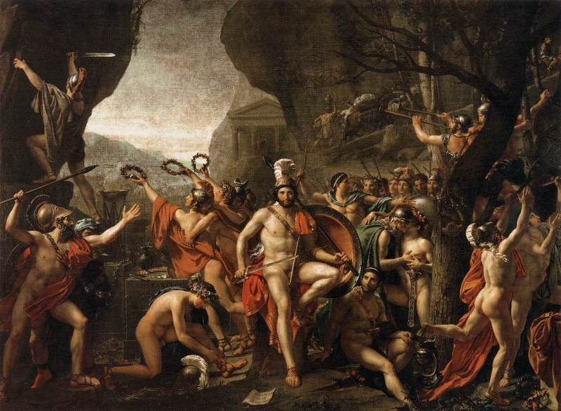 DAVID, Jacques-Louis, Leonidas at Thermopylae, 1814