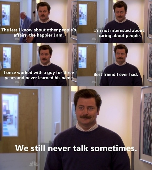 ron swanson the less i know