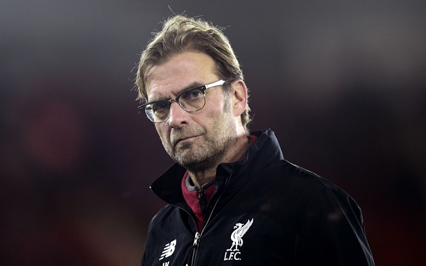 Liverpool manager Jurgen Klopp during the Capital One Cup, Quarter Final at St Mary's, Southampton. PRESS ASSOCIATION Photo. Picture date: Wednesday December 2, 2015. See PA story SOCCER Southampton. Photo credit should read: Adam Davy/PA Wire. RESTRICTIONS: EDITORIAL USE ONLY No use with unauthorised audio, video, data, fixture lists, club/league logos or "live" services. Online in-match use limited to 75 images, no video emulation. No use in betting, games or single club/league/player publications.